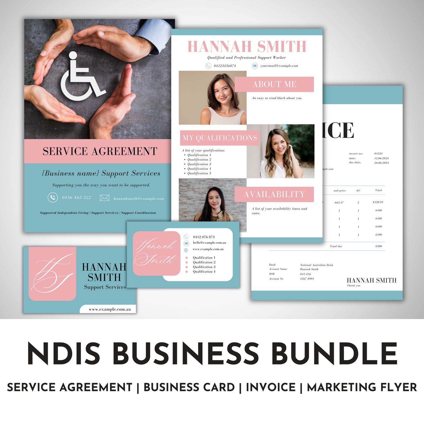 PASTEL Business Design Bundle Template - Launchly