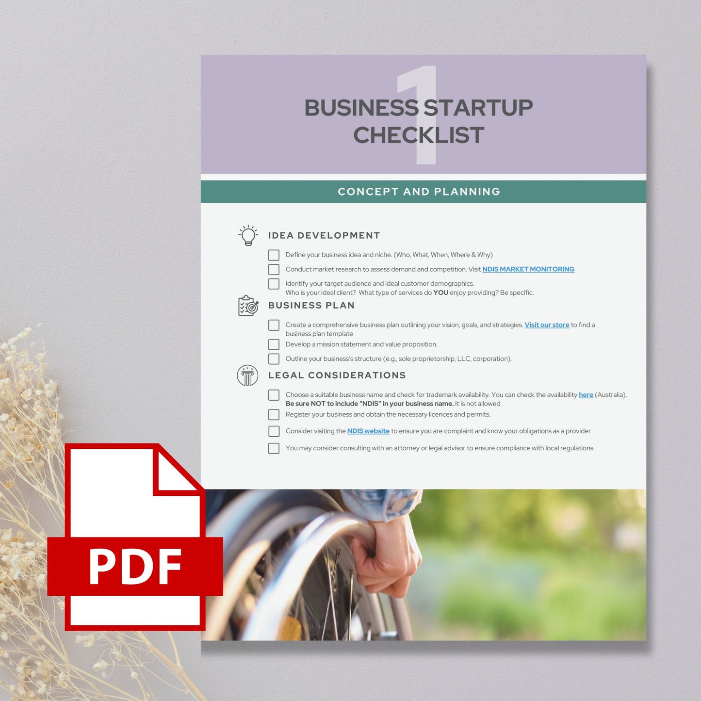 NDIS Business Start up Checklist Template - Launchly