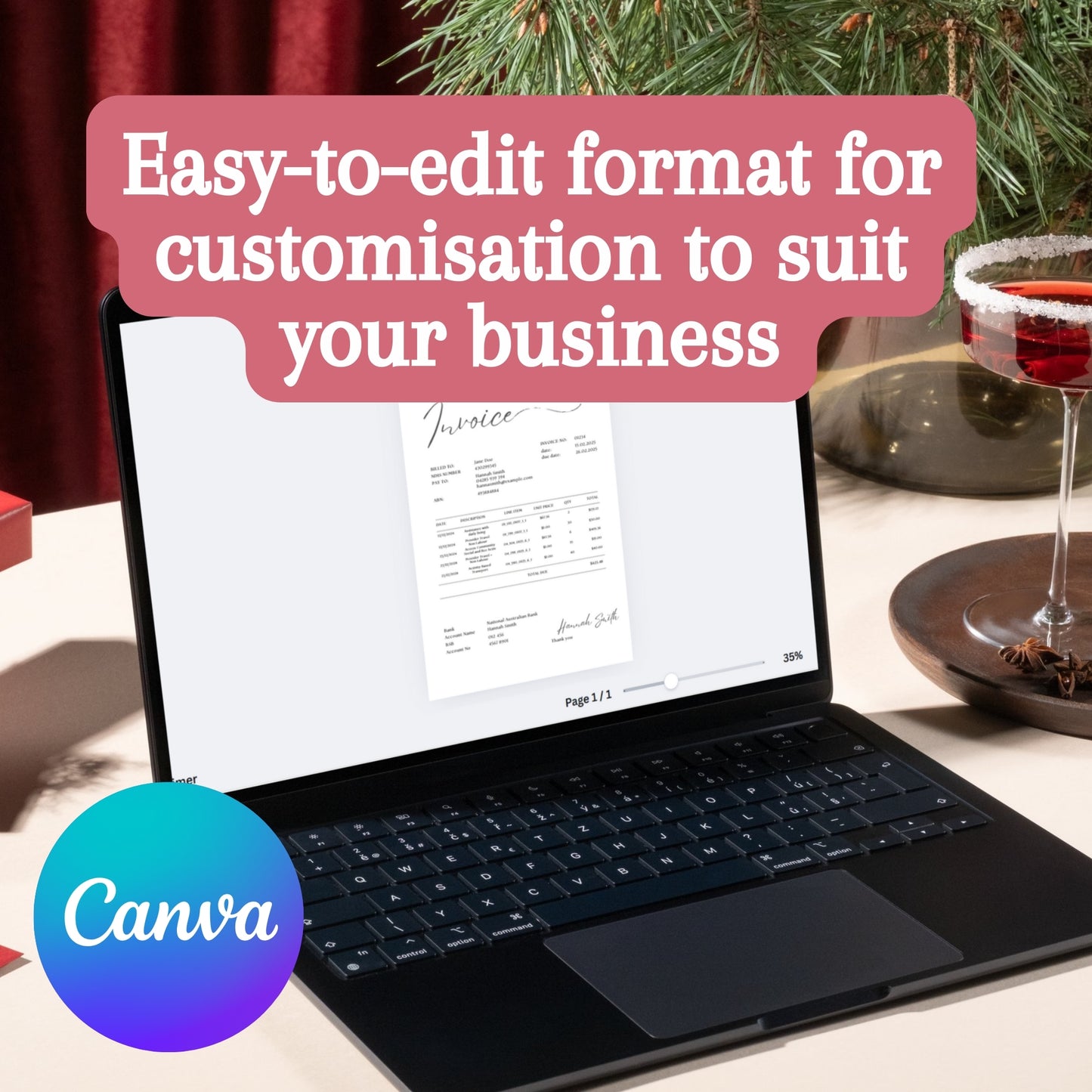 NDIS invoice template - Simple design - Launchly