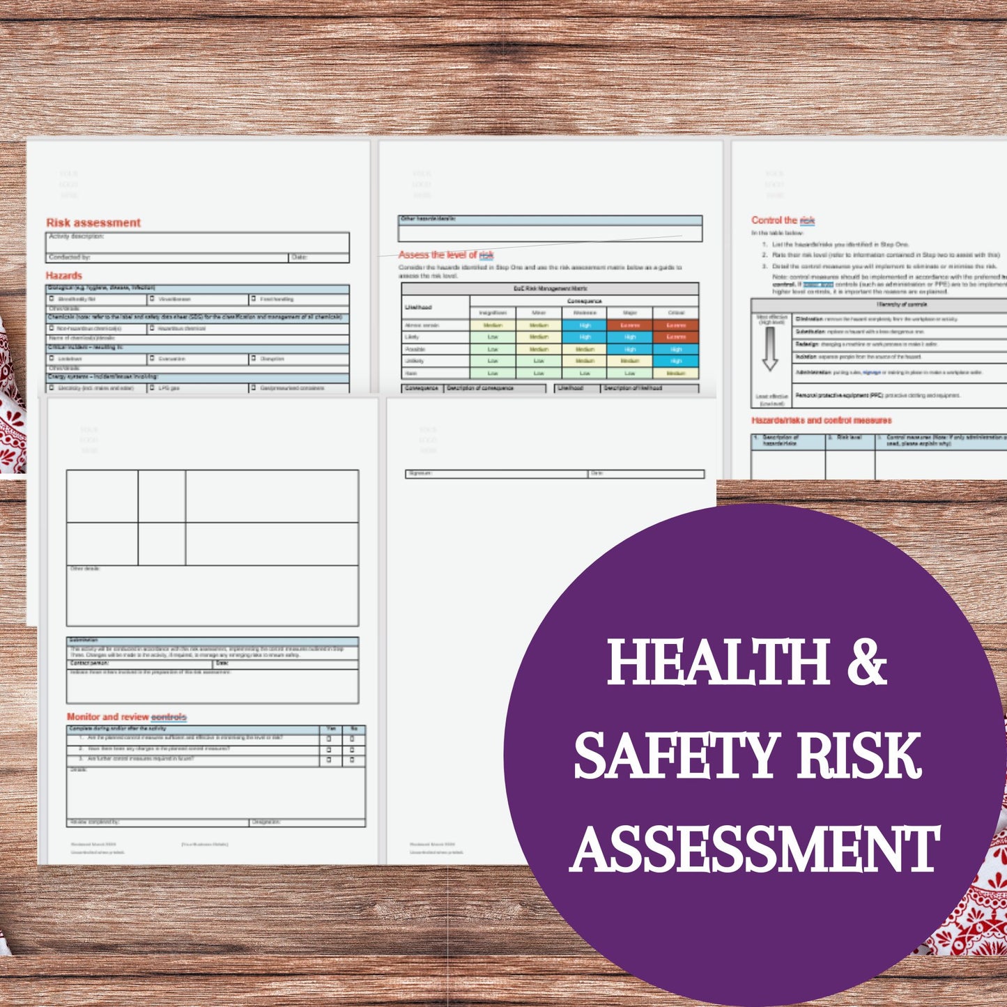 Health and Safety Risk Assessment Form Template - Launchly