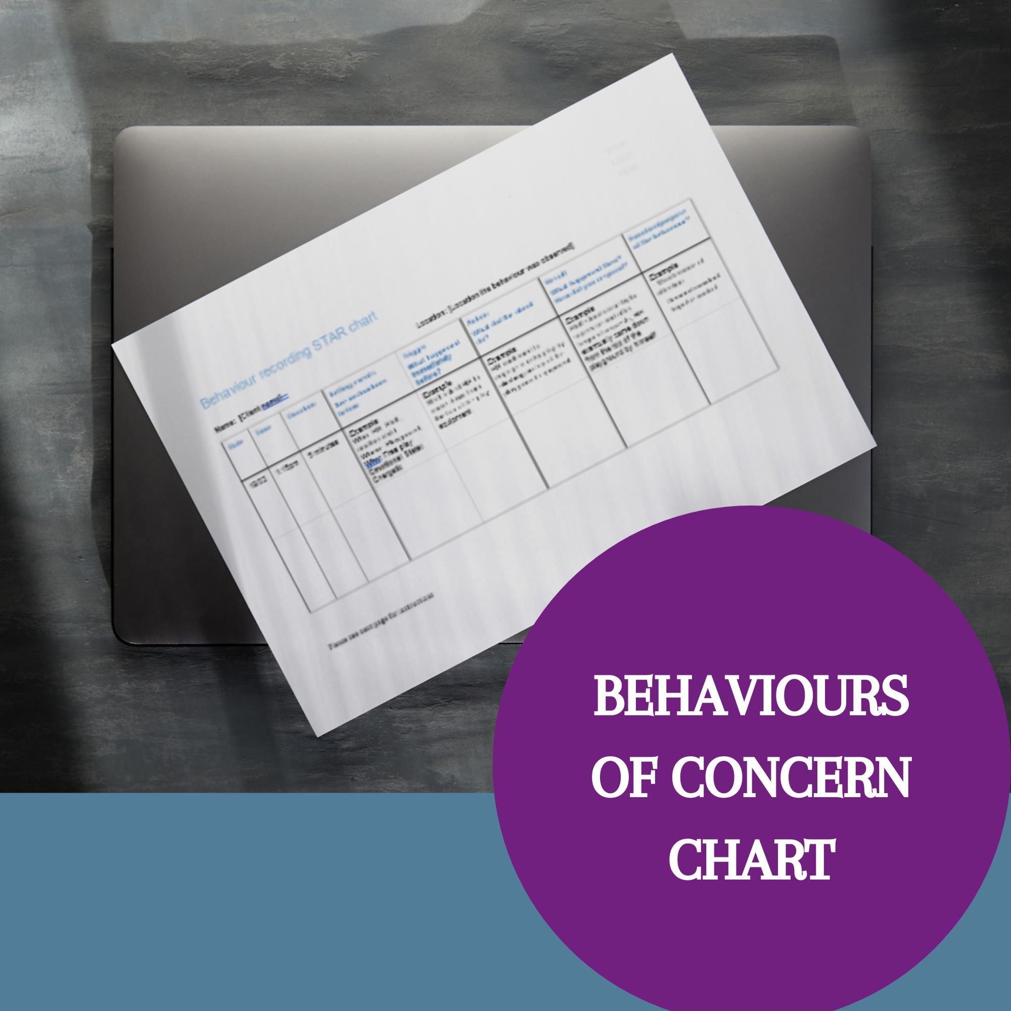 Behaviours of concern (Star Chart) Template – Launchly