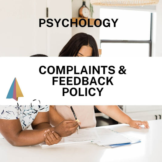 Complaints & Feedback Policy - Psychology
