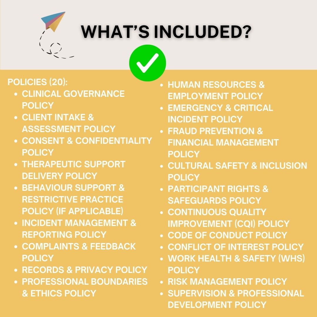 Psychology Policy Procedure Bundle – NDIS Certification