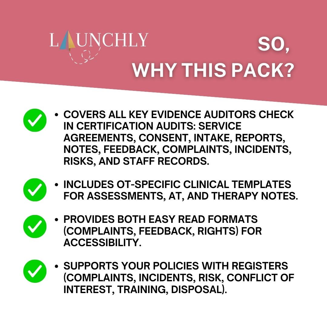 Occupational Therapy Essentials Pack – NDIS Certification - Launchly