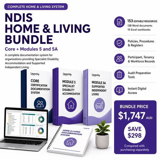 NDIS Home & Living Documentation Bundle — Core + Modules 5 and 5A