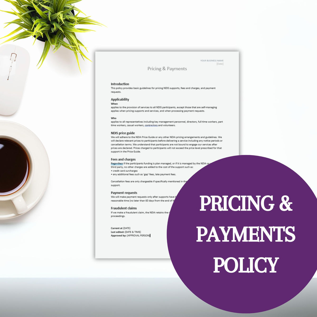 Pricing & Payments Policy Template – Launchly